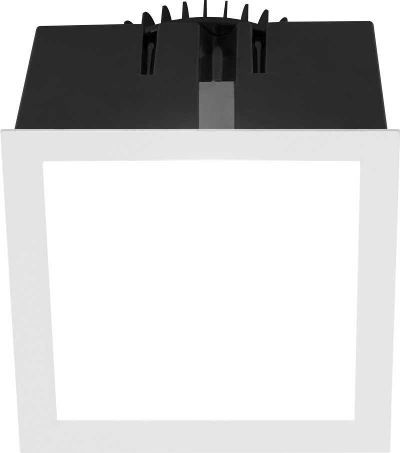 Flush Lens with White Trim